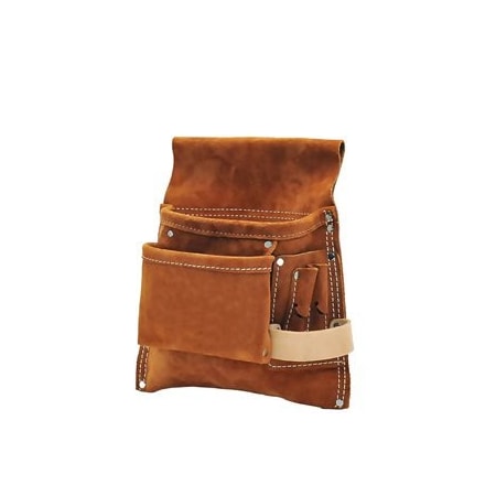 Heritage Leather Professional Split Leather Nail And Tool Bag, Right Hand, 5-Pocket 423Rsp